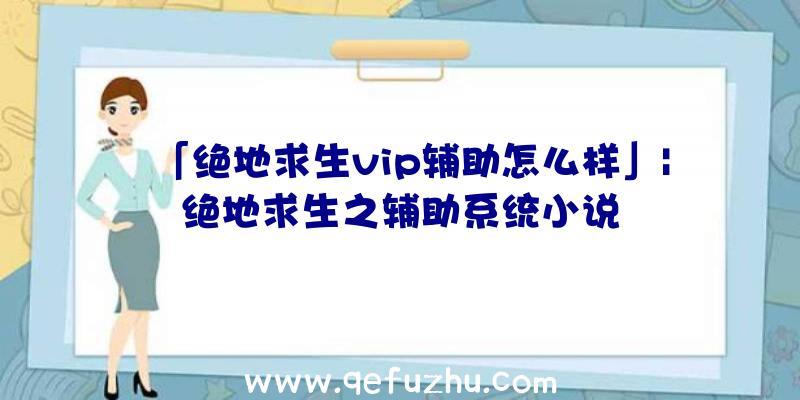 「绝地求生vip辅助怎么样」|绝地求生之辅助系统小说